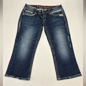 Rock Revival denim jean Alanis capri size 31 with 20.5” inseam used